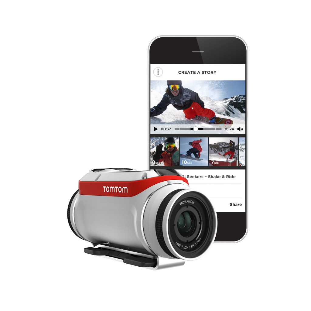 Die brandneue Actioncam von TomTom dient als Medienserver und erlaubt den schnellen Schnitt per Smartphone-App